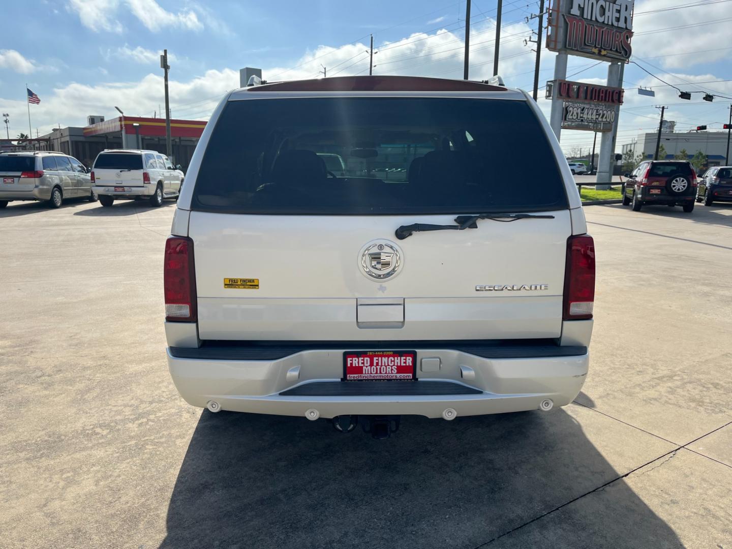 2002 white /TAN Cadillac Escalade 2WD (1GYEC63T62R) with an 5.3L V8 OHV 16V engine, 4-Speed Automatic Overdrive transmission, located at 14700 Tomball Parkway 249, Houston, TX, 77086, (281) 444-2200, 29.928619, -95.504074 - Photo#5